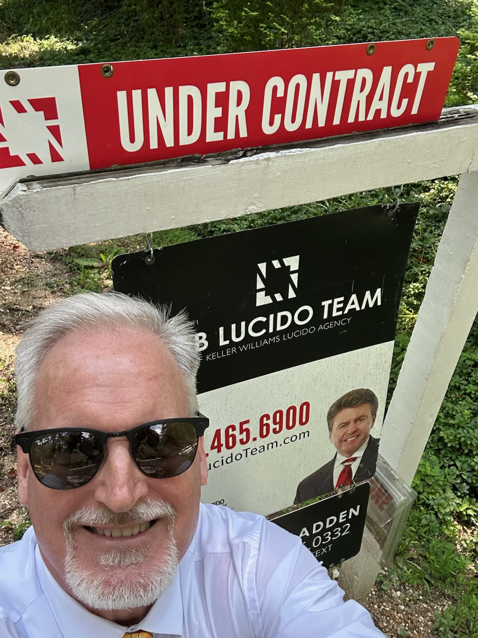 Jim Gladden in the field — yard sign 2