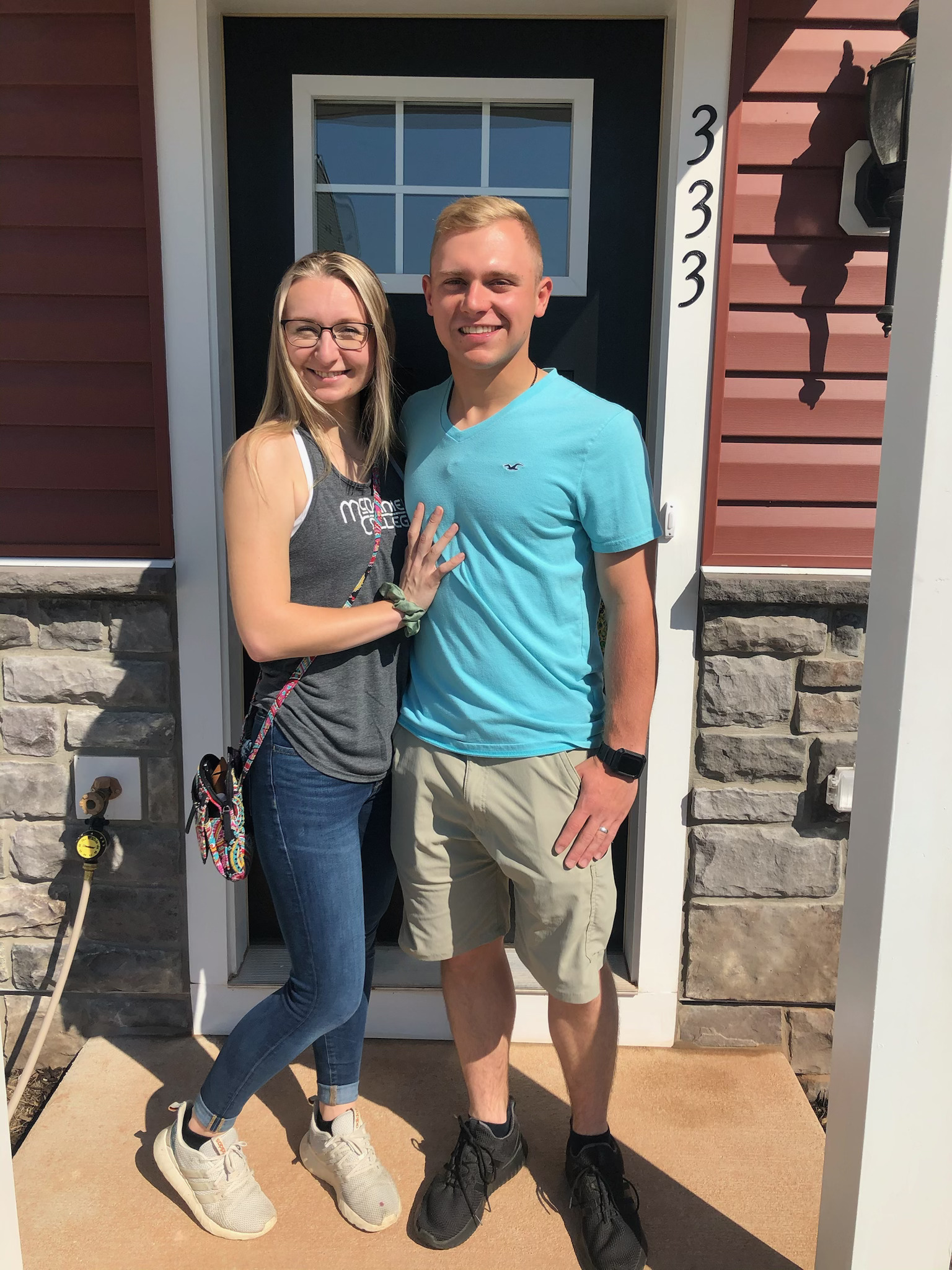 Happy new homeowners celebrating their closing