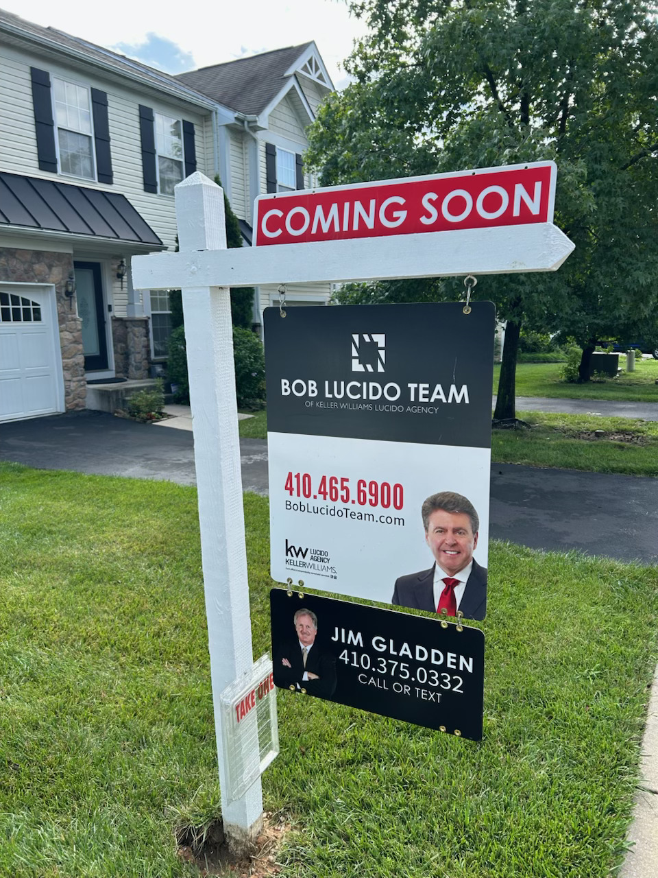 Jim Gladden in the field — yard sign 3